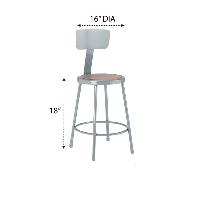 Tabouret d'appoint en métal, Inclus, 18 po, Métal