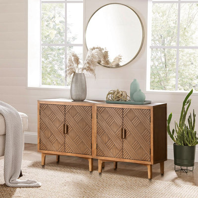 56"W Solid Wood Sideboard