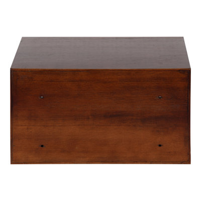 Adeana Poplar Solid Wood Floating Shelf with Drawer