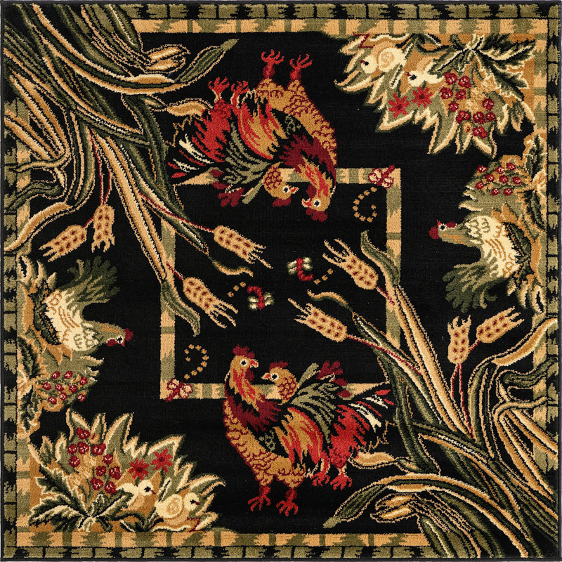Tapis à motif animal Dar Dar, Carré 4 pi