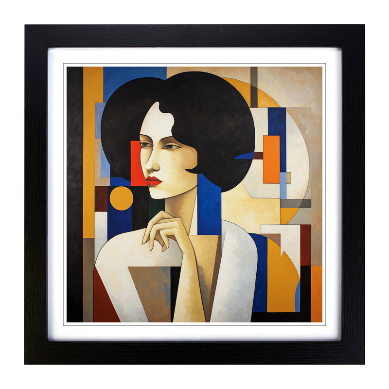 Single Picture Frame Print on Wood, Black Framed
