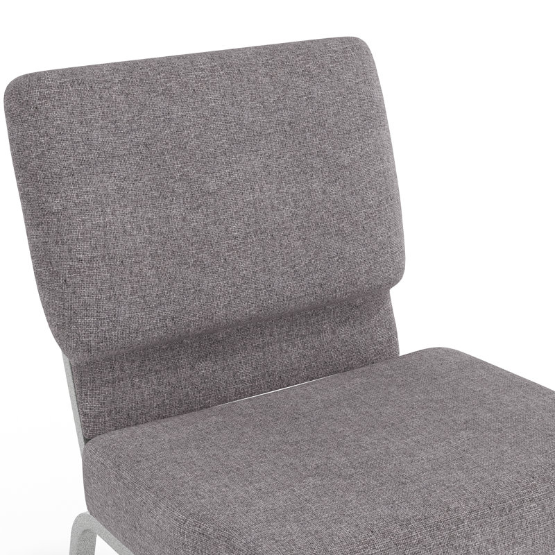 Stark 21''W Stacking Church Chair, Silver Vein, Gray