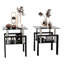 Ensemble de 2, table basse moderne en verre trempé, table de bout, table carrée pour le salon-1024876548-1024876545