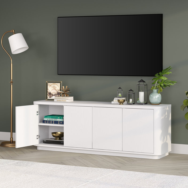 Plympton TV Stand for TVs up to 75", White