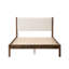 Structure de lit en bois massif Ardin avec tête de lit tapissier crème-672024917-677546139
