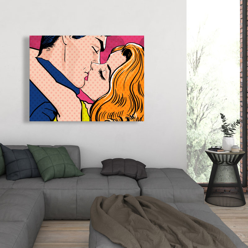 Pop Art Style Couple - Bedroom Figurative Canvas Decor