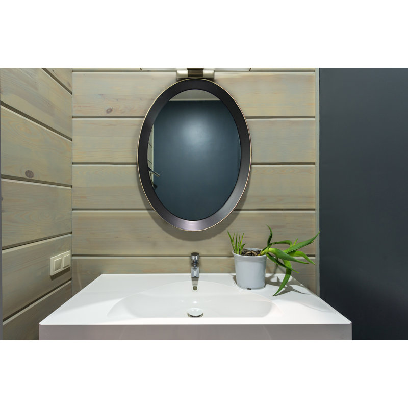 Porchella Metal Flat Wall Mirror, 16.5" x 13"