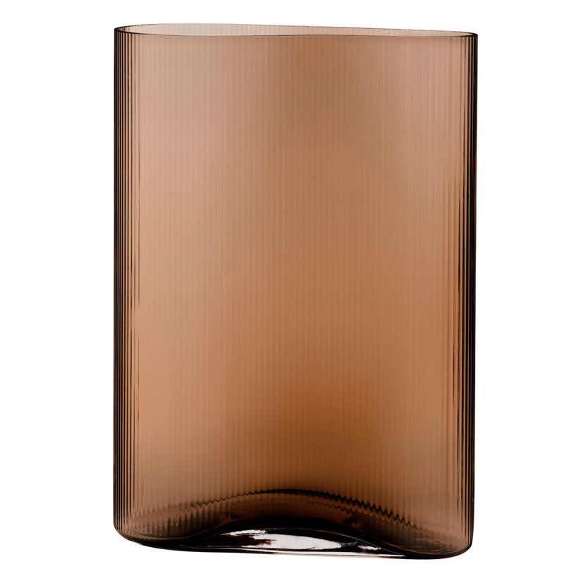 Vase en cristal Mist, H 14,96 po x l 11,02 po x P 5,51 po, Caramel