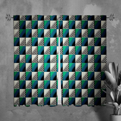 Paire de rideaux obscurcissant en polyester Natavious
