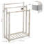 Wood Freestanding Blanket Quilts Rack with Bottom Shelf