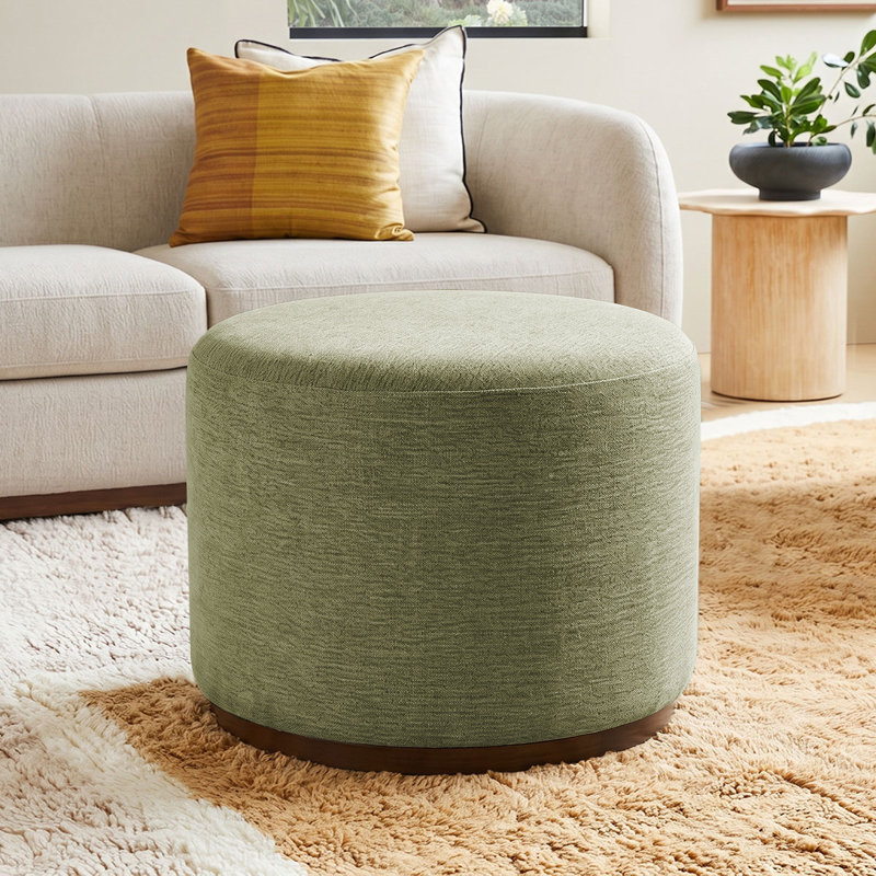 Pouf rond rembourré pivotant à 360° de 57 cm de large, Vert