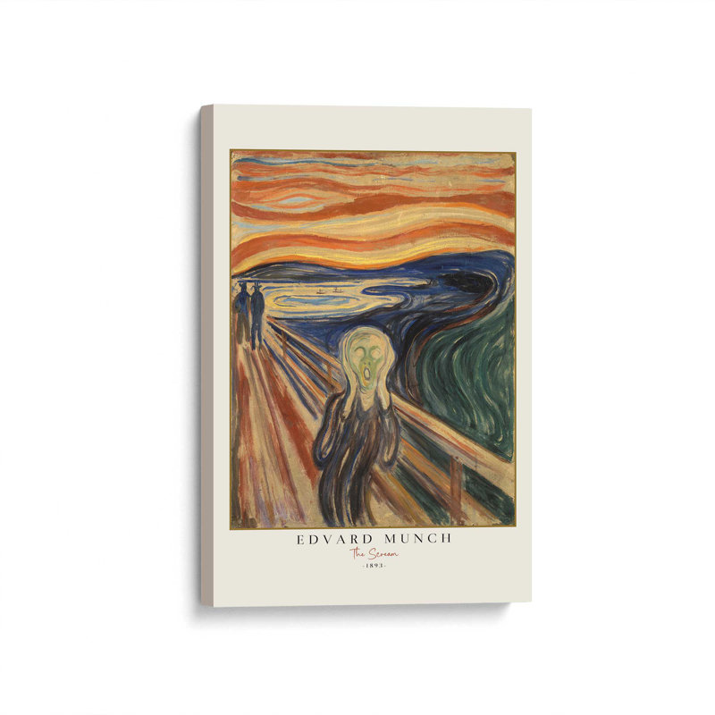 The Scream par Edvard Munch v3, Toile tendue, H 18 po x l 12 po