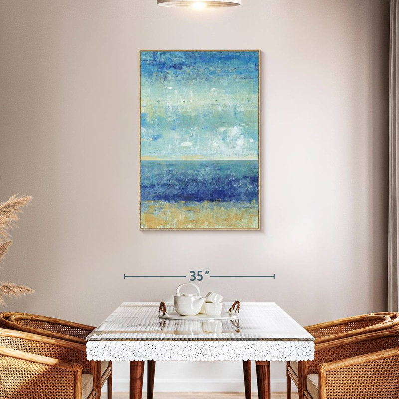 Plage Horizon II, Floating Frame Natural Wood, 29" x 43"
