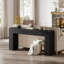Console extra longue 70,9 pouces, canapé rustique en bois derrière le canapé