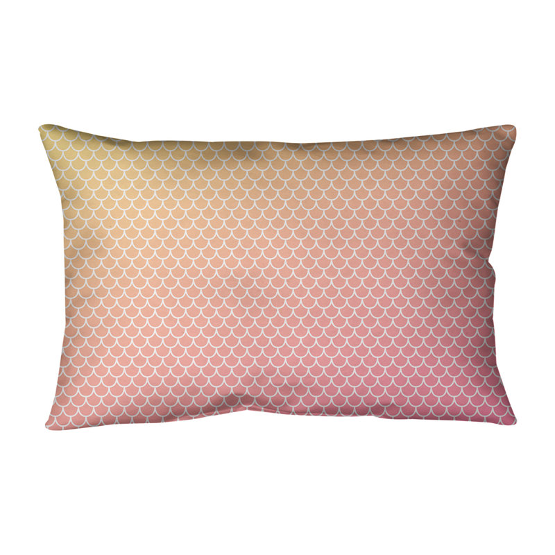 Coussin décoratif 21,5 po Katelyn Elizabeth Toile, Jaune / Rose, Polyester / Bourre en polyester