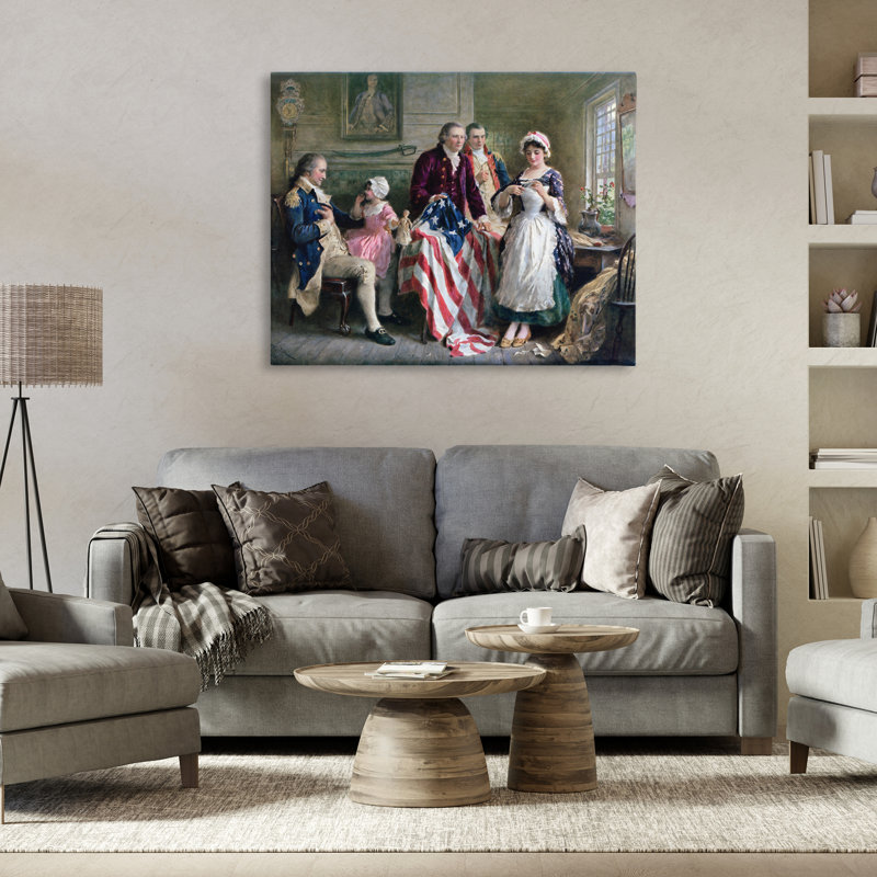 Toile historique de Betsy Ross, design par Arlington Prints, H 30 po x l 40 po