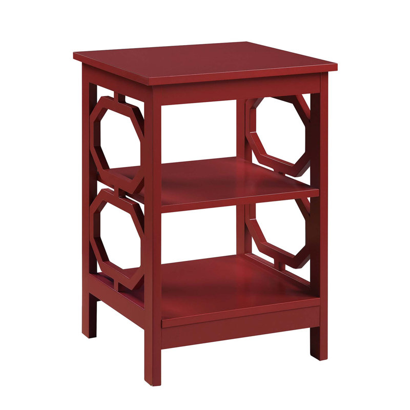 Table de bout avec rangement Minburn, Rouge canneberge