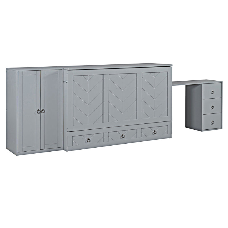 Lit escamotable, gris
