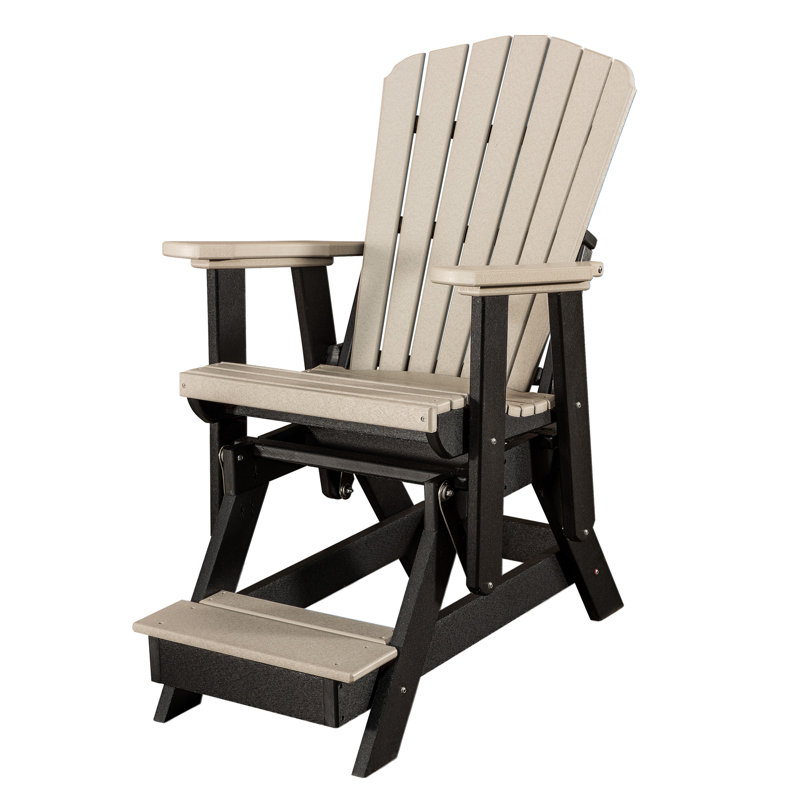 Chaise Adirondack en plastique, Brun clair / noir