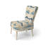 Coastal Landscape Minimal In Blue - Chaise d'appoint rembourrée bohémienne et éclectique