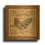 «Old World Poule 2» par Jean Plout, art mural en métal doré, 12 po x 12 po-1704632498