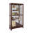 Goode Spenser Sliding Door 5 Shelf Curio Cabinet in Deep Brown