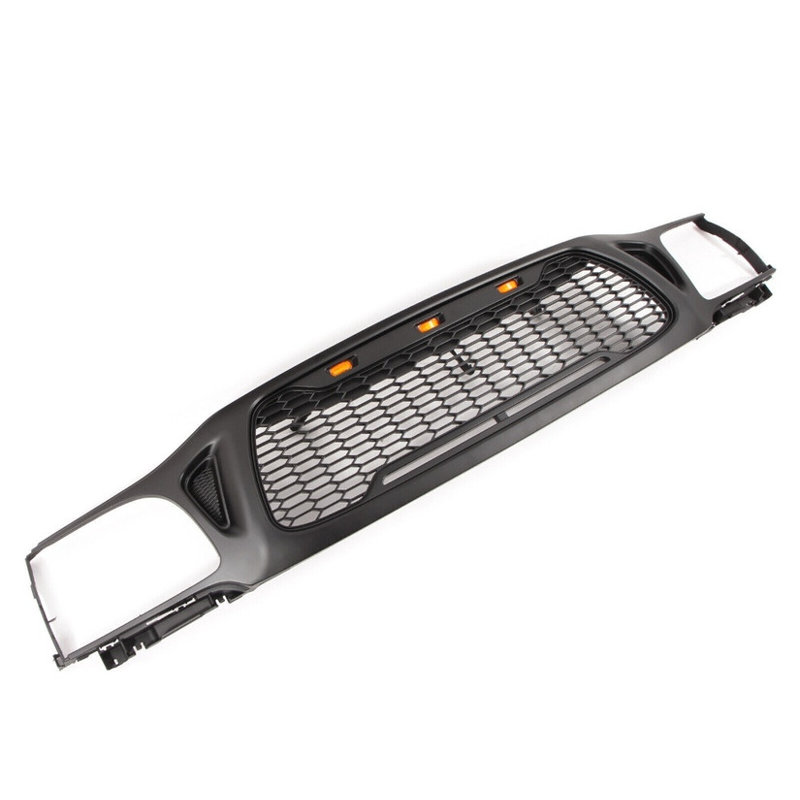 Grille avant compatible avec le gril en nid d'abeille en forme de nid d'abeille avec 3 lumières DEL de la collection Tacoma de 2001 à 2010 | Plastique ABS durable, remplacement direct, installation facile