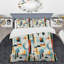 Ensemble de housse de couette géométrique Contemporary Lines III - Polyester en microfibre-739908817