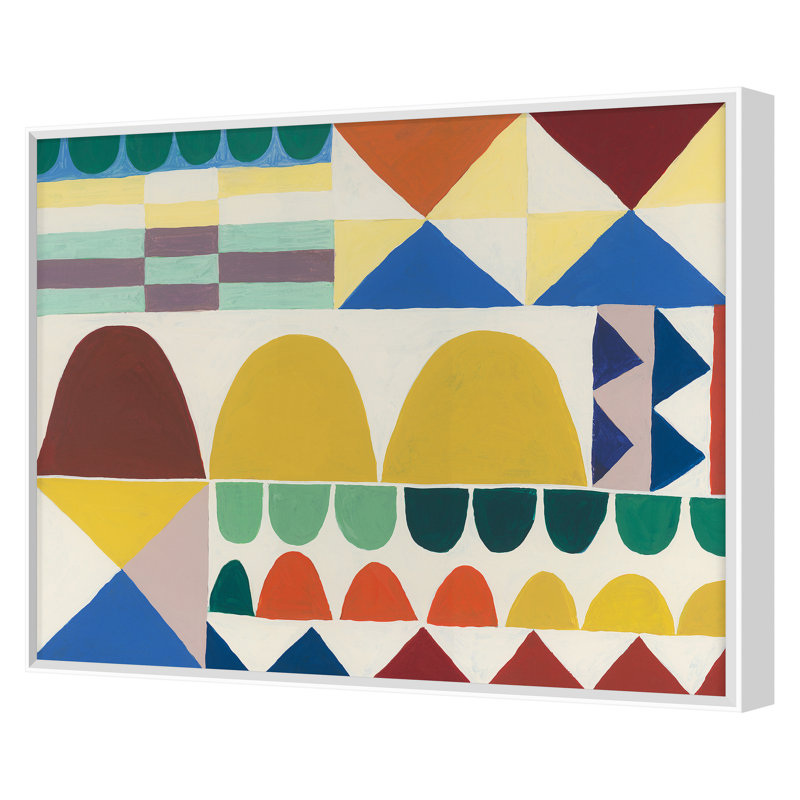Fall 2022 Oslo 1, reproduction d'art encadrée sur papier par Renee Stramel, Cadre simple blanc, H 24 po x l 30 po