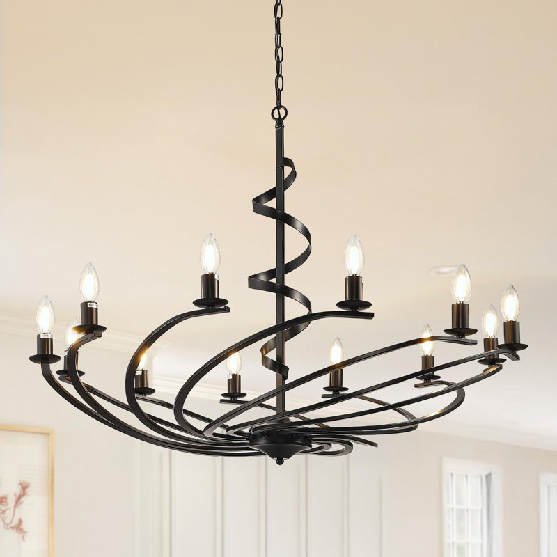 Chandelier, Chandelier For Entryway,Industrial Foyer Lighting Fixtures,Large Chandeliers For High Ceilings,Modern Hanging Pendant Lights For Living Room,Bedroom,Staircase,Entry