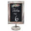 2 Piece Free Standing Burnt Wood Framed Tabletop Chalkboard Set-1522039304