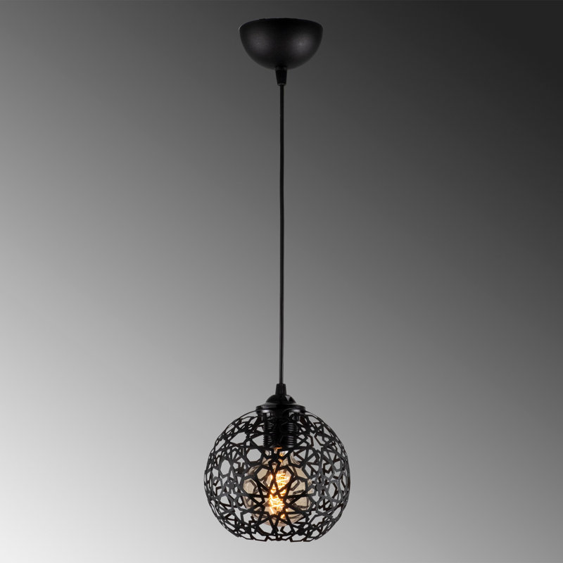 Lustre moderne noir, hauteur réglable | Corps en métal robuste, culot E27 de 40 W maximum | Luminaire élégant pour la décoration intérieure, la salle à manger et les espaces de vie, conception élégante avec indice de protection IP20