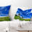 Spring Landscape Green Fields - Landscape Printed Throw Pillow