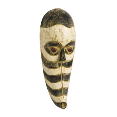  Handmade Zebra Totem African Wood Mask