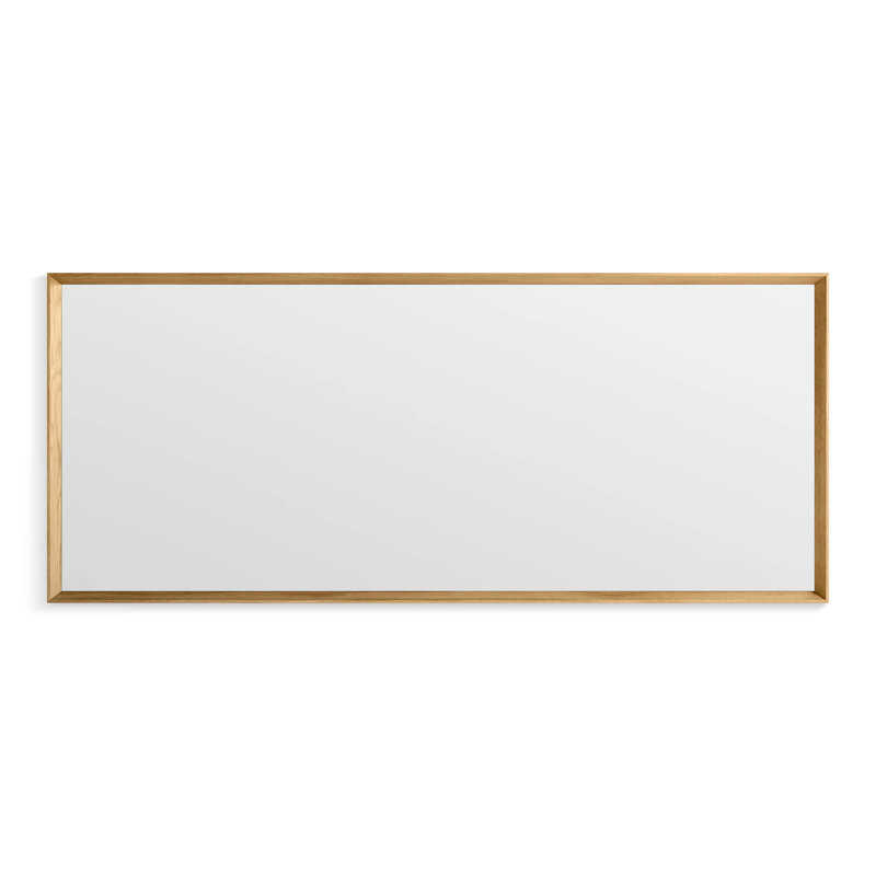 Mode Rectangle Solid Wood Mirror, White Oak
