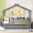 Zhayne Wooden House Bed with Trundle-1451600463-1451600462