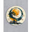 Horloge murale japonaise en verre trempé Zen Bonsai japonais, décor de lune asiatique moderne, montre à chiffres romains dorés, cadeau de pendaison de crémaillère unique-1987125941-1987125944