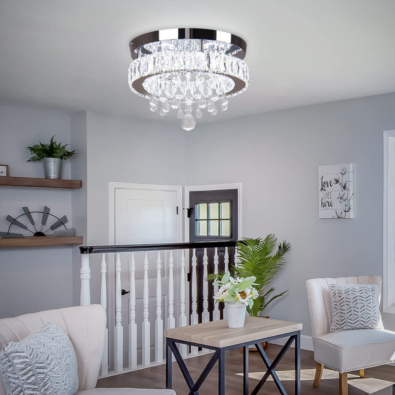Lustre tambour Ilany, Blanc