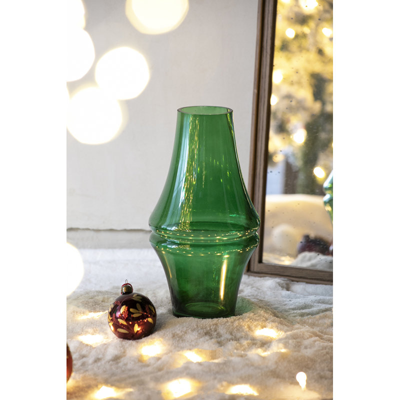 Handmade Glass Table Vase, Green