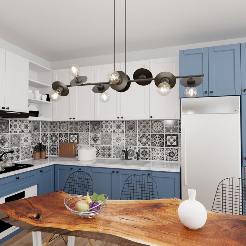 Parkview 8 - Light Matte Black Pendant, Matte Black