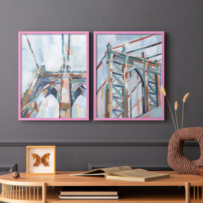 «Big City Colors I», reproduction encadrée de qualité supérieure - prête à être accrochée - aucun clou requis - aucun clou requis