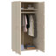 Jabier 2 Door Solid + Manufactured Wood Wardrobe-1005588235