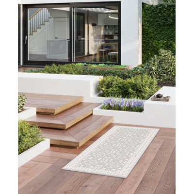 Runner Monroy Geometric 80cm X 200cm Indoor / Outdoor Area Rug