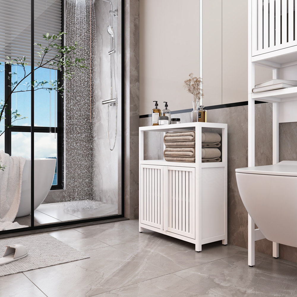 Dakota Fields Charming Bamboo Floor Rack with Ample Storage Rustic ...