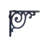 Jesup Scroll Wall Shelf Bracket-130181236