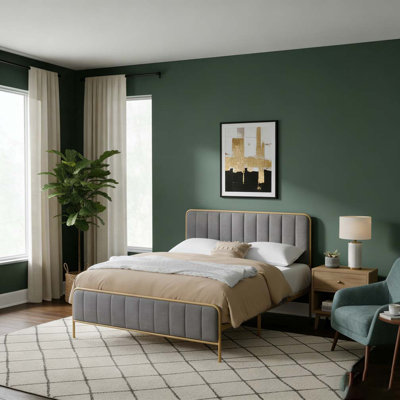 Structure de lit tapissier pour grand lit