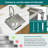 KDK HOME 23" Undermount Kitchen Sink Single Bowl Stainless Steel Bar Sink with Grid & Roll Up Rack