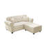 Canapé Chesterfield de 63 po en velours avec garniture cloutée et accoudoirs roulés, canapé de style Mid-Century moderne capitonné, comprenant 2 coussins-305754476