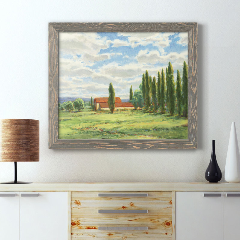 Cinéma d'été - Reproduction d'art sur toile encadrée, H 20 po x l 17 po x P 1,5 po, Encadré gris