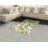 Yellow Flower High Density Long Fiber Poly Threads Decorative Area Rug Carpet-42030791